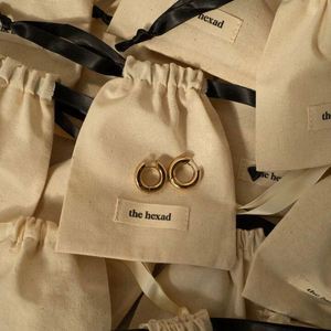 Custom Printed 100% Cotton Muslin Fabric Jewelry Gift <b>Packaging</b> <b>Bags</b> with Logo Personalized Cotton <b>Bags</b> - Product Image 4