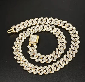 Premium Quality Moissanite Cuban Link Chain <b>Necklace</b> With Sparkling Stones <b>For</b> <b>Men</b> And Women Available At Best Market Price - Product Image 6