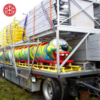 Portable Amusement Ride Remorque 12 Enfant Ride sur Remorque Ride sur Remorque Monté Piste Enfants Roller Coaster
