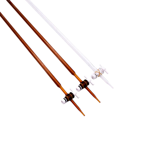 Burette en verre borosilicaté transparente ou ambrée avec robinet en verre et robinet en PTFE, 10ml, 25ml, 50ml, 100ml, pour titration en laboratoire - Product Image 4