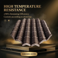 Éliminateur de brume en maille métallique tricotée en V, personnalisé, haute efficacité, résistant à la corrosion, durable, type vague, pour gaz