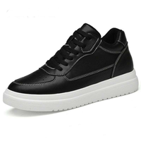 Chaussures décontractées noires à semelle compensée, respirantes, pour homme et femme, confortables et rehaussantes, fourniture directe usine