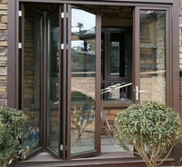 Cloison pliante en verre trempé anti-pincement robuste pour magasins, vérandas, balcons, villas, cours, hôpitaux, résistante au vent