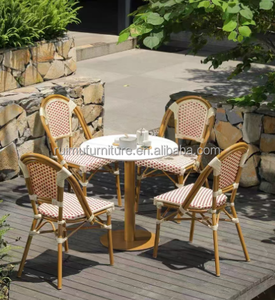 Muebles Vintage para Exteriores, Sillas de Bistró de Mimbre Francés, Sillas Parisinas para Cafetería, Restaurante, Bistró - Product Image 1