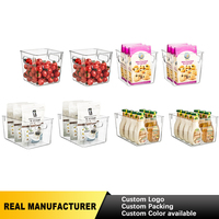 Organisateur de garde-manger transparent empilable sans BPA, armoire de rangement de cuisine, garde-manger, réfrigérateur, organisateur, conteneur de stockage des aliments