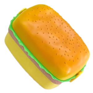 Cartoon Burger Shape Bento Box Three-layers Food Storage Lunch Box