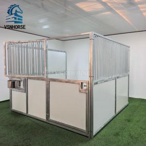 Chuồng ngựa tạm thời di động, chống thấm, nhẹ, giá rẻ với mái vải vinyl và khung thép - Product Image 1