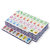 Jeu de Mahjong Américain Flottant pour la Plage, 160 Tuiles Complètes avec Boîte Cadeau, Sac de Rangement Étanche, Jeu de Table Portable pour Piscine et Été