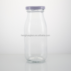 Bottiglie di Vetro Rotonde per Latte 150ml 200ml 250ml 500ml 1000ml 1 Litro, Contenitori per Succhi e Bevande 32oz con Tappo a Vite - Product Image 5