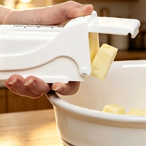 1 pièce, coupe-fromage et trancheur de beurre de qualité pour la maison, à lame en acier inoxydable, à une seule pression, pour pain, gâteaux et biscuits - Product Image 1