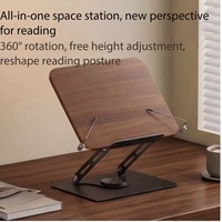 Support de lecture pliable en bois réglable SINCERE pour livres, ordinateurs portables et tablettes – Vente directe usine – Support tablette pour bibliothèque/campus