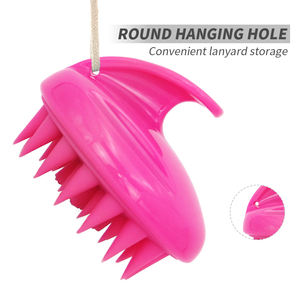 Brosse de massage du cuir chevelu en silicone, peigne à shampoing, brosse de lavage des cheveux, brosse de massage corporel, brosse de bain et de douche, outil de coiffure pour salon - Product Image 3