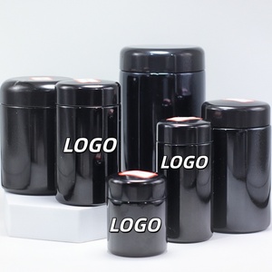 Tarro de almacenamiento ultravioleta de vidrio negro UV de 100ml, 200ml, 250ml, 500ml, 1000ml, tarro para cremas - Product Image 1