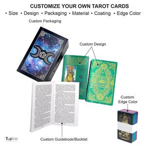 定制印刷塔罗牌塑料肯定卡个性化设计趣味游戏卡女巫神谕塔罗牌 - Product Image 4