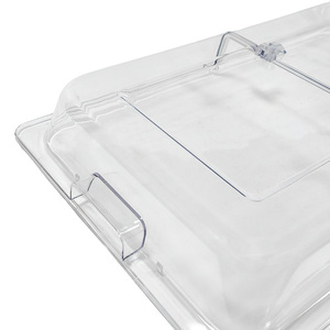 Tapa de plástico para plato de frotamiento, reutilizable, 1/1 piezas, transparente, tapa de cúpula abatible, cubierta de comida para Hotel, restaurante Buffet - Product Image 3