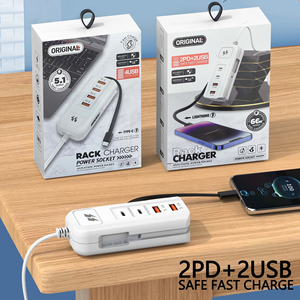 <span class=keywords><strong>Chargeur</strong></span> Hub <span class=keywords><strong>USB</strong></span>-<span class=keywords><strong>C</strong></span> 4 Ports Super Rapide 5.1A, Adaptateur de Voyage Multi-Prises US/EU pour Samsung, <span class=keywords><strong>Apple</strong></span>, Android (Vente en Gros) - Product Image 1