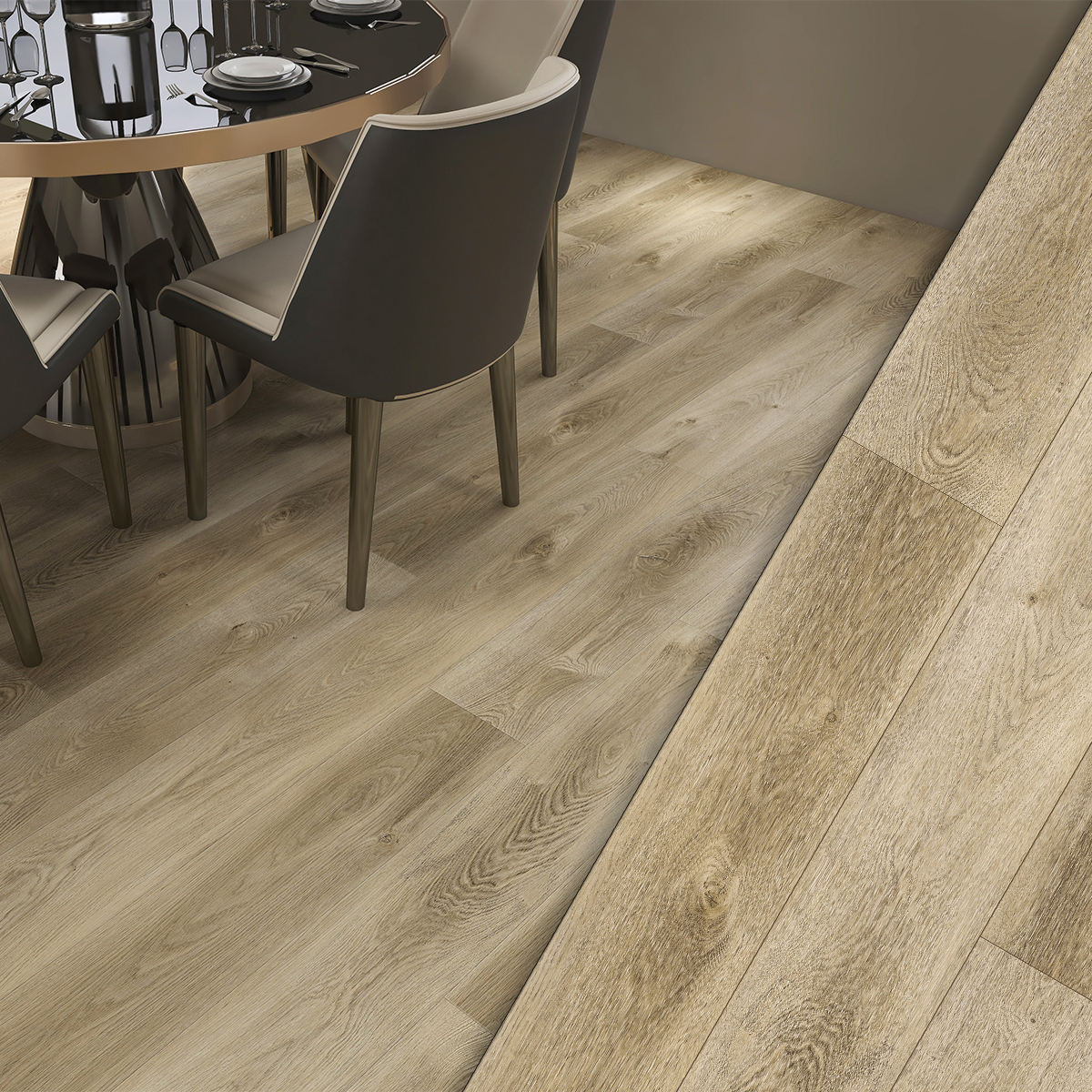 Home Indoor Use Fireproof Wear Resistant SPC Click Lock Vinyl Plank Flooring