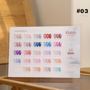 ชุดยาทาเล็บเจลสีนู้ด 24 สี KLANA ติดทนนาน ใช้กับหลอด UV/LED ได้ ปลอดภัย เป็นมิตรต่อสิ่งแวดล้อม เหมาะสำหรับทำเล็บเองที่บ้านและร้านเสริมสวย - Product Image 2