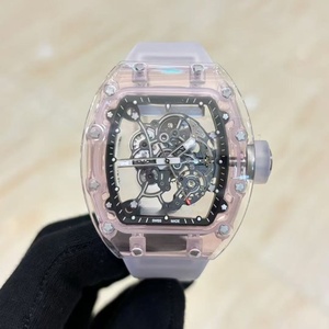 Relojes Deportivos Mecánicos de Venta Caliente con Caja de Cristal en Rosa Claro - Relojes de Diseño de Alta Calidad - Product Image 2