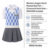 Ensemble de tricots pour femmes avec logo personnalisé, tricoté et brodé, manches courtes, col en V, motif géométrique, décontracté, printemps, mélange de viscose, usine OEM & ODM