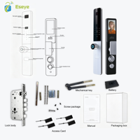 Serrure de porte intelligente à reconnaissance faciale 3D, alliage d'aluminium, clavier à empreintes digitales, entrée sans clé, Wi-Fi activé, contrôle par application Tuya, sécurité domestique