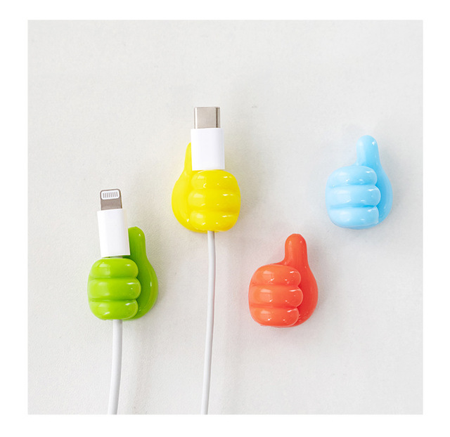 Cute Multifunctional Single Tier Thumb Hook Wire Organizer for Living Room Home Tool Organization