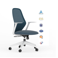 Chaise de bureau ergonomique pivotante SITSTAR en maille avec vérin à gaz de classe 3 de 100 mm, conforme ANSI/BIFMA X5.1-2017, pour projets de contrat, fourniture ODM