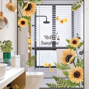 Giallo Girasole Adesivi Murali Verde Foglie di Carta Da Parati <span class=keywords><strong>Ciao</strong></span> Sole Decalcomania Della Parete Della Decorazione Della Casa Per Soggiorno camera Da Letto <span class=keywords><strong>Sticker</strong></span> - Product Image 2