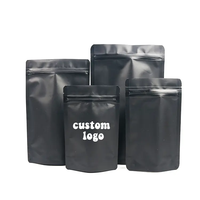 Sacs Mylar refermables recyclables noir mat 4 x 6 pouces, pochettes en feuille PE double face pour savon liquide, couches, tampons, aliments pour animaux de compagnie