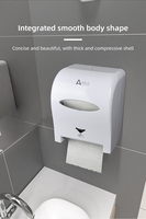 Distributeur de papier toilette électrique sans contact AOLQ pour salle de bain d'hôtel, de qualité supérieure, étanche, mural, avec coupe automatique pour rouleaux jumbo