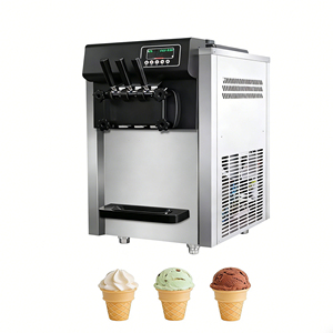 Máquina de helado suave de acero inoxidable con tres asas para tiendas de conveniencia, equipo comercial internacional de catering - Product Image 5