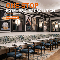 Ensemble de mobilier de luxe sur mesure pour hôtels et restaurants : chaises de salle à manger en cuir et bois, tables et banquettes – Vente en gros