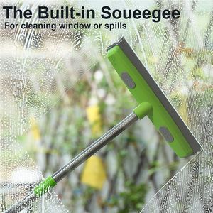 Dooso Produits de nettoyage Balai en caoutchouc Outil d'épilation des animaux domestiques Râteau à tapis Brosse à plancher avec raclette Fourrure Fournitures de nettoyage domestique - Product Image 5