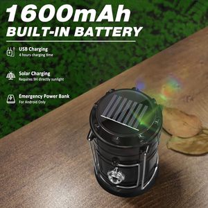 Linterna de Camping Colgante Multifuncional Portátil, Resistente al Agua, Recargable por USB, LED Solar, Regulable, Alto CRI 95, Venta al Por Mayor - Product Image 3