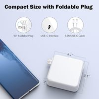 Chargeur USB-C 96W pour MacBook Pro 16, 15, 14, Air 13 pouces, adaptateur d'alimentation pour ordinateur portable Thunderbolt, livré avec un câble USB-C