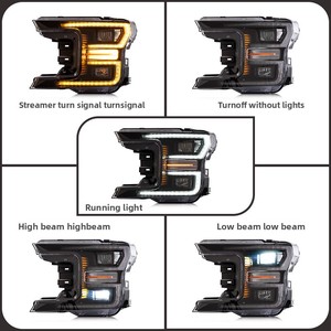Pour Ford F150 Raptor 2018 et plus, phares à LED avec projecteur, clignotants séquentiels, feux de jour DRL, ensemble de phares, clignotants automatiques - Product Image 2