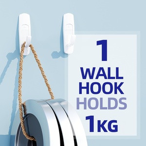 8 gói nhiệm vụ nặng nề dính tường móc không có thiệt hại có thể tháo rời dính móc cho áo khăn Key hat ngoài trời số lượng lớn treo - Product Image 3