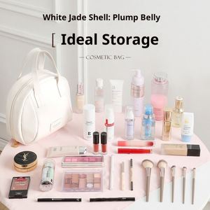 Bolsas de Cosméticos de Gran Capacidad para Mujer, Estilo Nuevo, Portátiles, Impermeables, con Cierre, Material PU, Almacenamiento Doméstico - Product Image 3