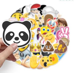 ZY0937C 52 Pezzi/Confezione Adesivi Decorativi in PVC con Faccine Sorridenti <span class=keywords><strong>per</strong></span> Ragazze Adolescenti, Laptop, Skateboard, Valigie, Chitarre, Biciclette, Decalcomanie Artistiche - Product Image 2