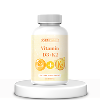 Özel Marka Fabrika Tedarikli Vitamin D3+K2 Sağlıklı Takviyeler OEM Hizmetleriyle Kemik ve Kalp Sağlığını Destekler