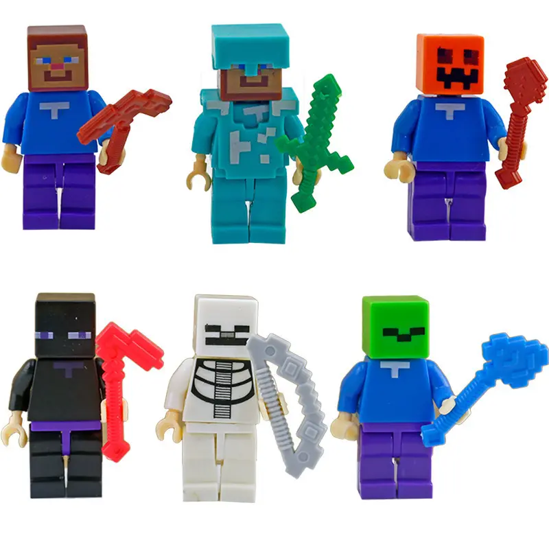 Compatible avec les blocs de construction assemblés Lego My Cube World 6 Jouets éducatifs pour enfants Cadeaux