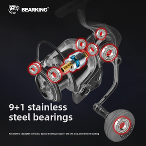 Carrete de Pesca Giratorio de Metal Athena Edición Pesca Marina 26, Relación de Engranajes 5.2:1, Mano Izquierda, para Pesca en Barco/Orilla/Con Señuelos, Acero Inoxidable - ¡Gran Oferta! - Product Image 2