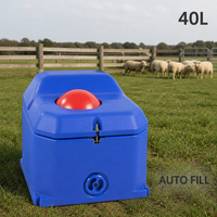 Abreuvoir robuste pour pâturage avec valve à flotteur automatique 40L, abreuvoir pour bétail, moutons, chèvres et veaux, non chauffé, pour ferme