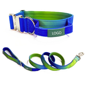 Nuevo collar de perro táctico personalizado Color degradado Collar de perro de nailon Correa con hebilla de Metal y acolchado suave para perros - Product Image 5