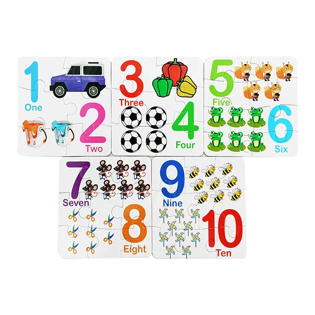幼児のためのカスタム紙アルファベットパズルと数字パズルセット子供のためのAbcパズルボード教育玩具赤ちゃん学習ブロック