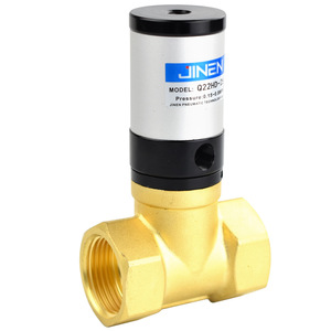 JINEN วาล์วควบคุมลมแบบนิวแมติก Q22HD-15 1/2 นิ้ว วาล์วน้ำตัวทองแดง ทางเข้าเดียว ทางออกเดียว - Product Image 4