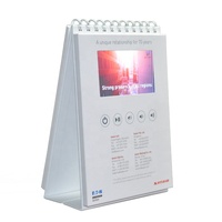Planificateur de calendrier de bureau 2021 personnalisé 5 "lecteur LCD calendrier vidéo à écran tactile calendrier vidéo LCD promotionnel