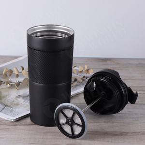 Tasse à café de voyage, Portable, isolé sous vide, pour presse française, Portable, grande pression Préparation de café à usage unique, tasse de thé 12oz, pour le voyage - Product Image 3