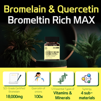Nutriharu Premium Bromelaïne Quercétine RichMax Enzyme Digestive Végétale Antioxydant Naturel Soutien Quotidien à la Circulation Corporelle