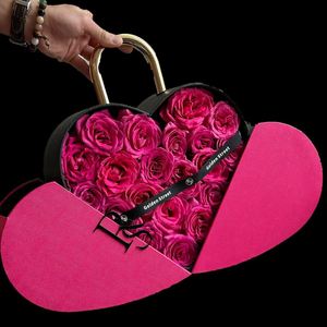 Boîte cadeau de fleurs pour la Saint-Valentin, nouveau design 2023, boîte cadeau imperméable pour fruits, boîte cadeau romantique pour anniversaire, bonbons avec boîte à main - Product Image 2